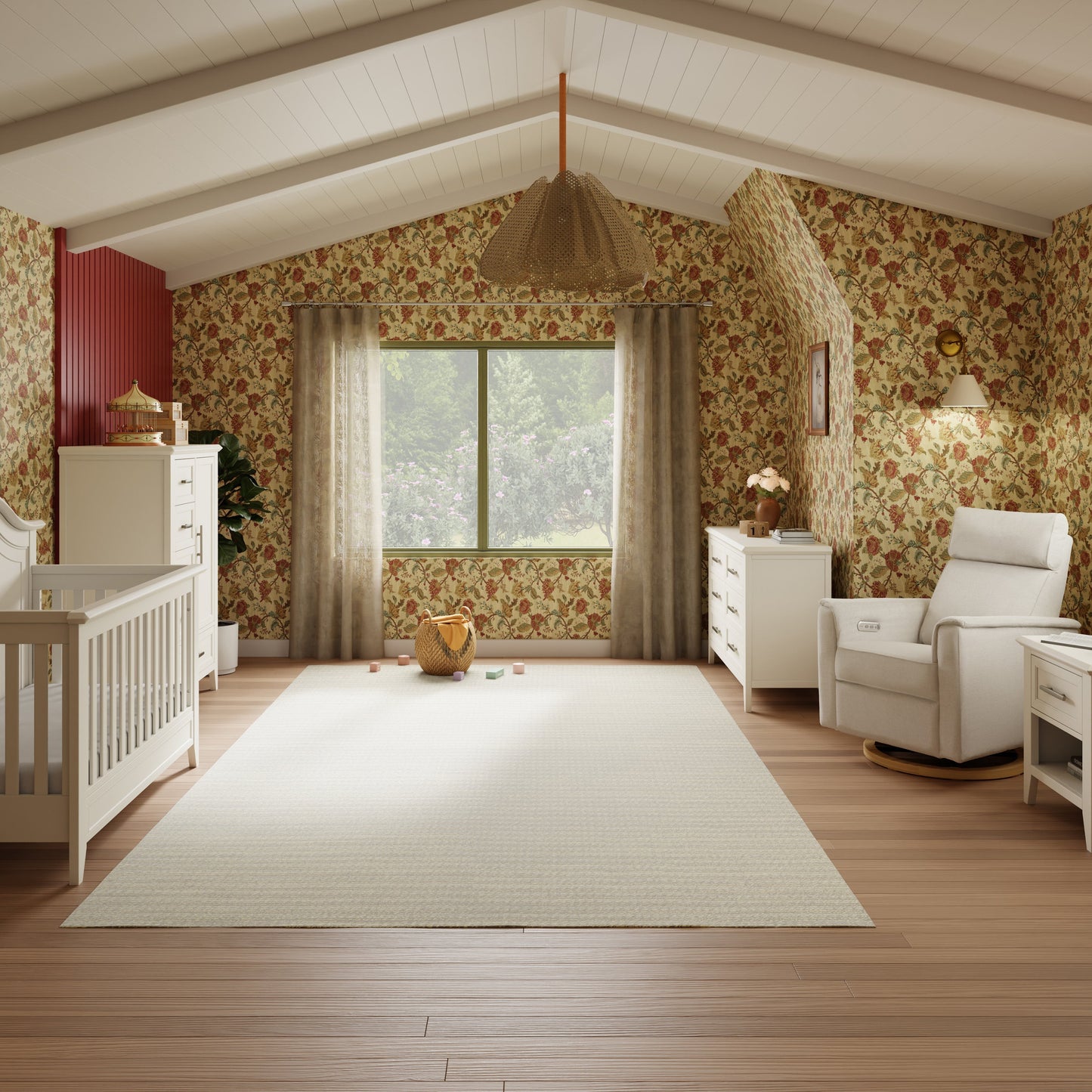 Willa Power Glider Recliner w/ adj. headrest & USB in Performance Grey Eco-Weave w/Light Wood Base