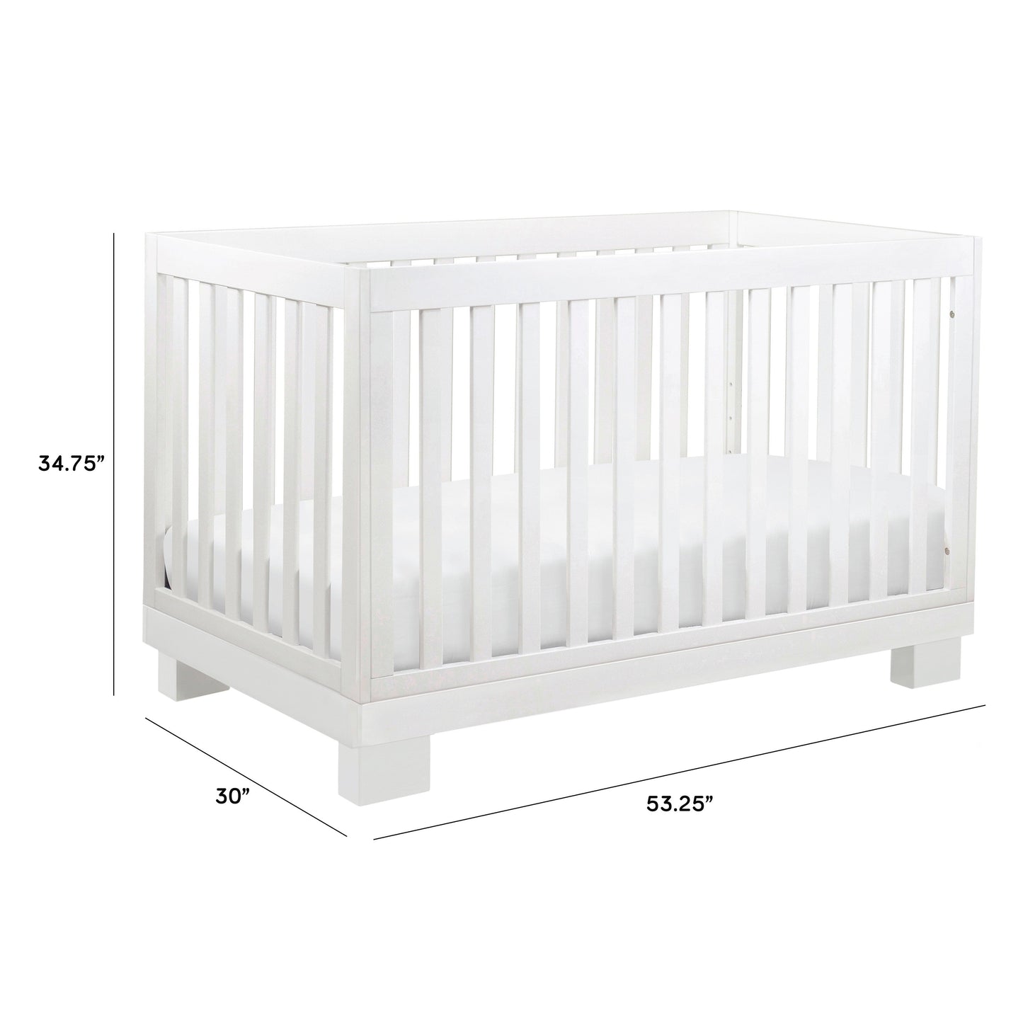 BABYLETTO MODO 3-IN-1 CONVERTIBLE CRIB WITH TODDLER BED CONVERSION KIT