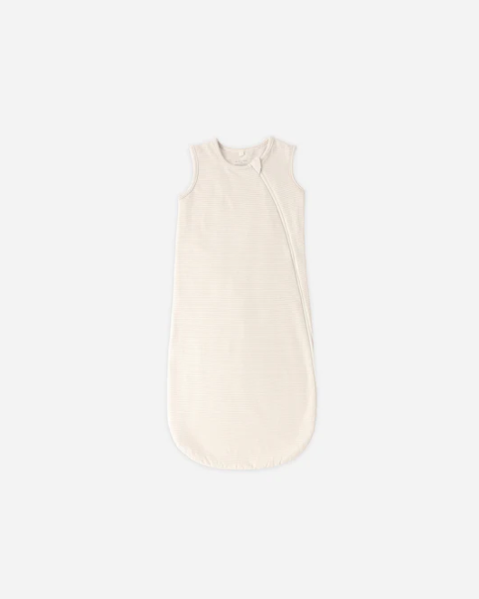 QUINCY MAE JERSEY SLEEP BAG OAT MICRO STRIPE