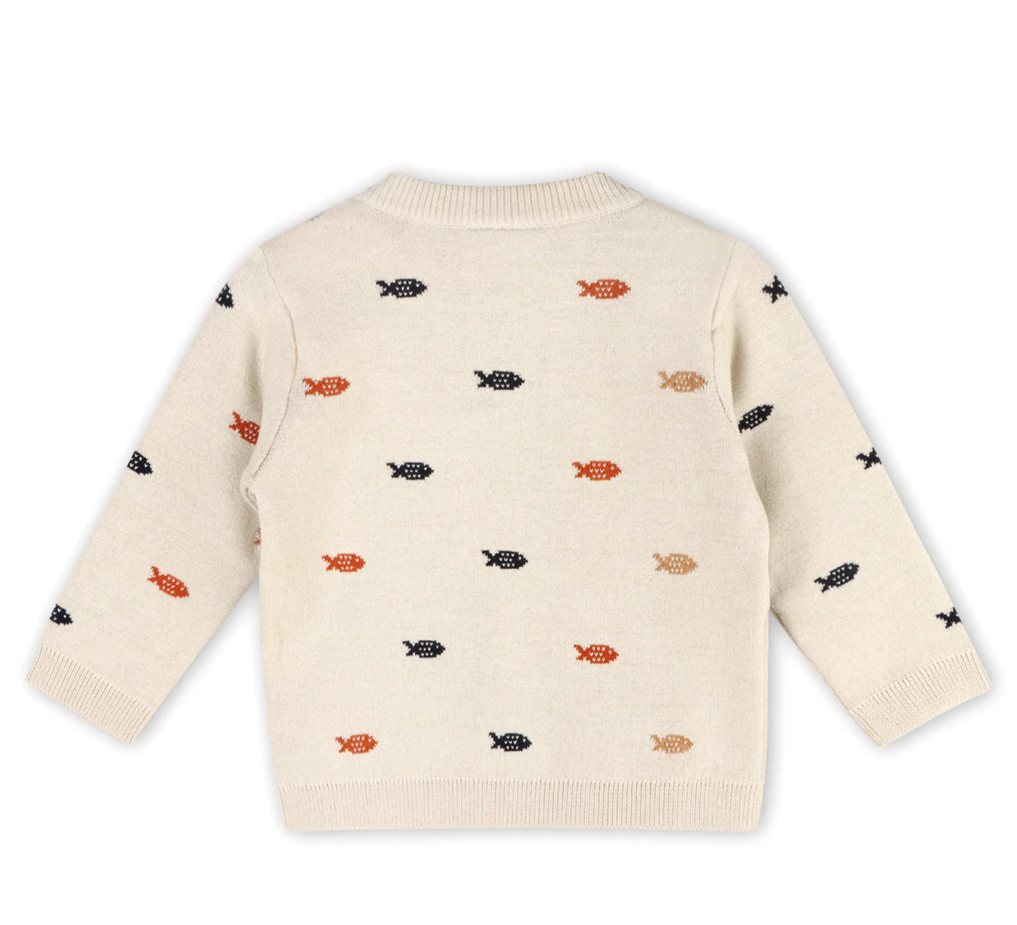 FISHES JACQUARD KNIT PULLOVER SWEATER