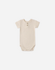 QUINCY MAE RIBBED HENLEY BODYSUIT ECRU