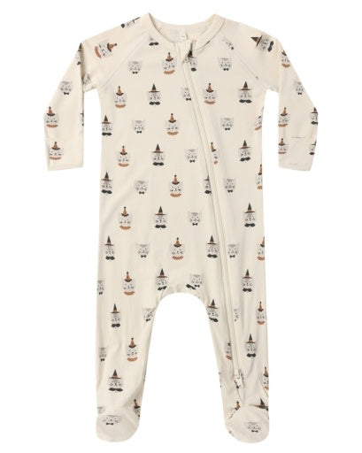 QUINCY MAE BAMBOO ZIP FOOTIE COSTUME KITTENS