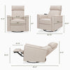 Willa Deluxe Power Glider Recliner w/Heat&Massage in Performance Beach Eco-Weave