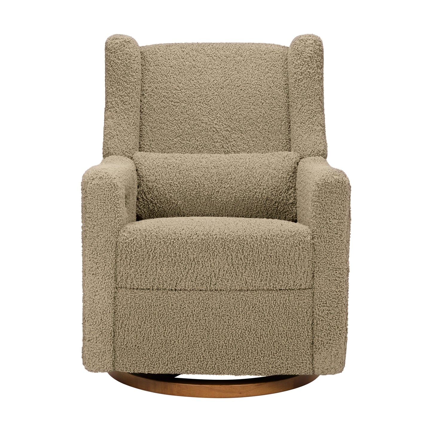 Kiwi Glider Recliner w/ Electronic Control and USB in Ivory Boucle w/Gold Base