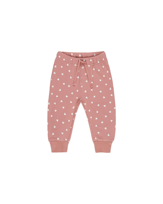 QUINCY MAE RELAXED SWEATPANT LIPSTICK HEARTS
