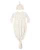 QUINCY MAE KNOTTED BABY GOWN + HAT SET CELESTIAL