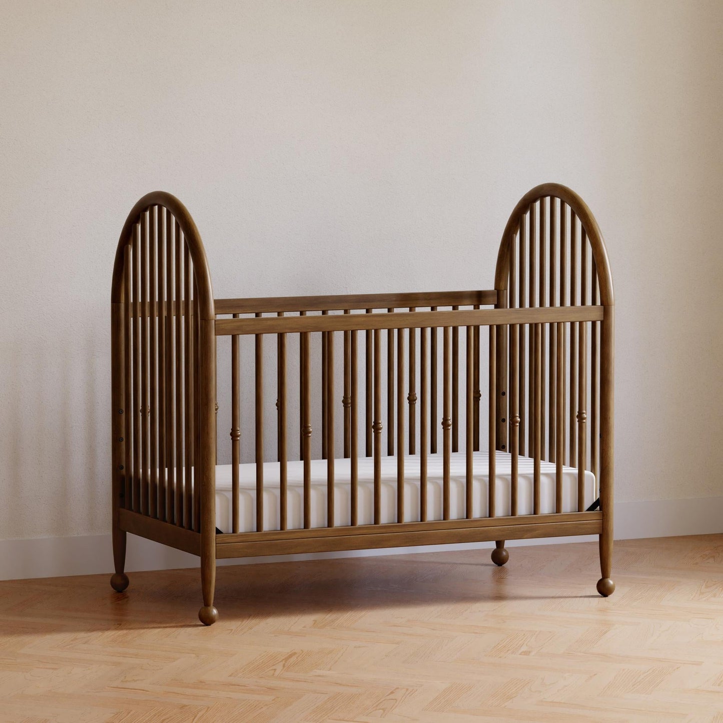Alouette 3-in-1 Convertible Spindle Crib in Washed Pine