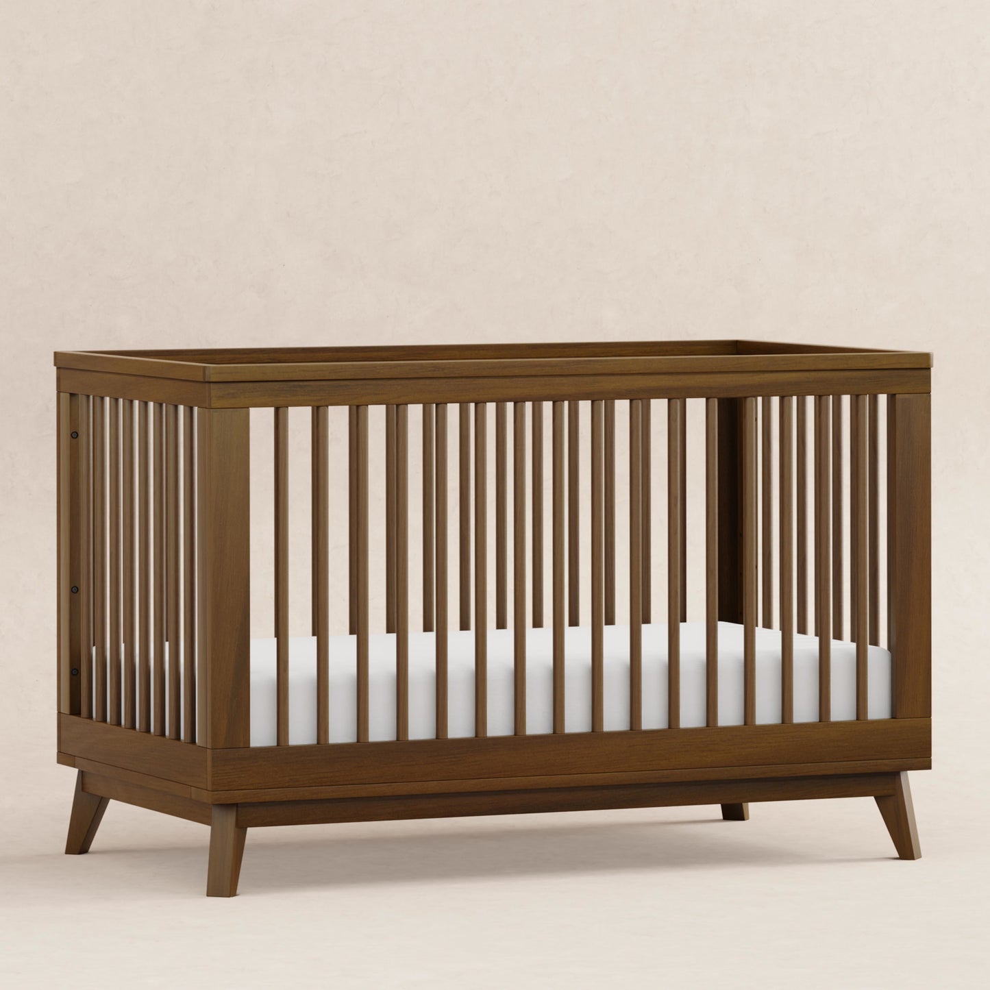 Scoot 3-in-1 Convertible Crib w/ToddlerBedConversion Kit in White/WashedNatural