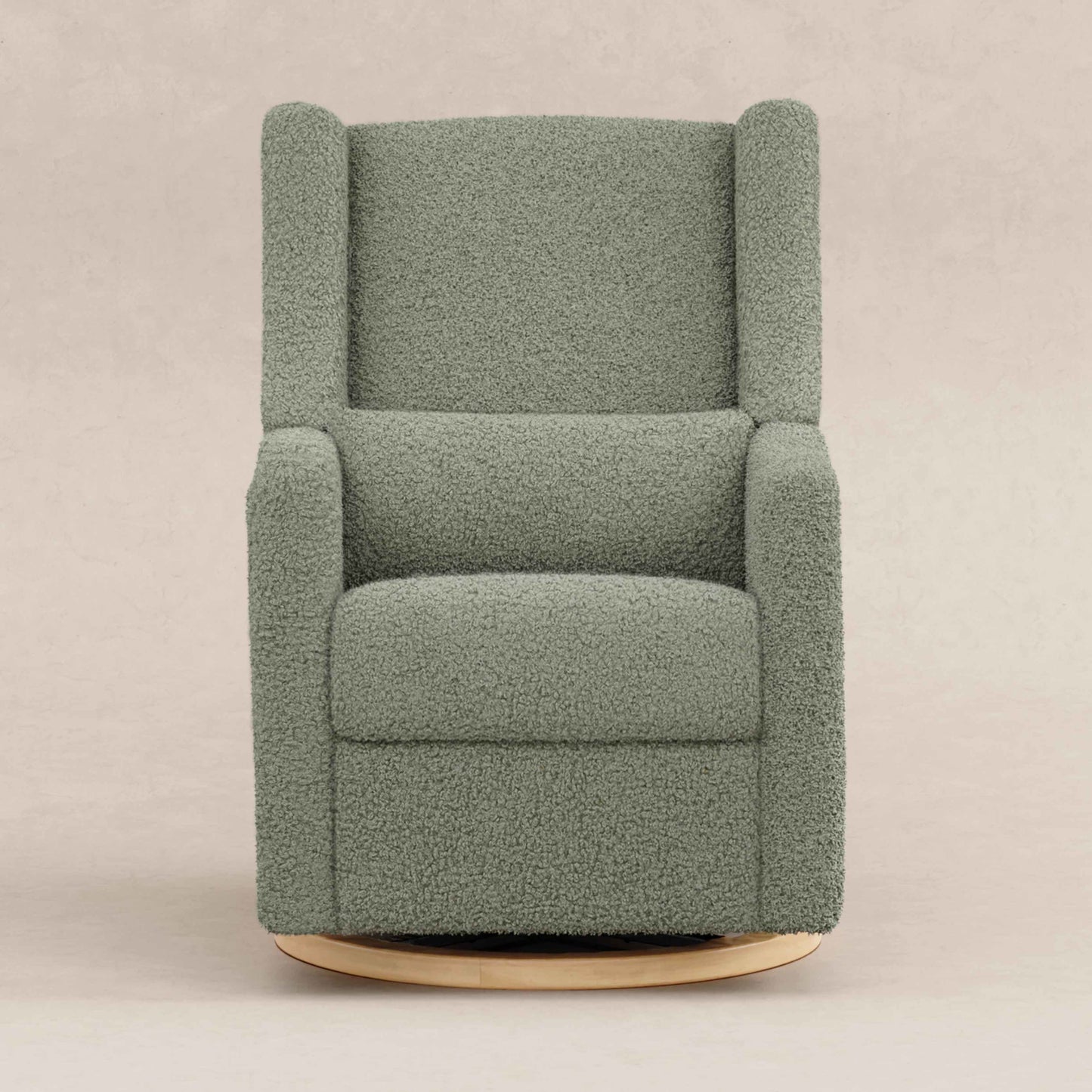 Kiwi Glider Recliner w/ Electronic Control and USB in Ivory Boucle w/Gold Base