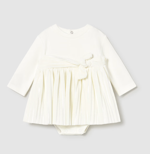 MAYORAL GIRL GATHERED DRESS ECRU