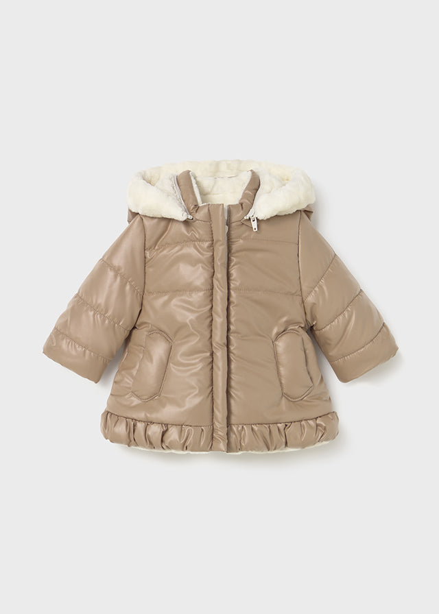MAYORAL GIRL REVERSIBLE COAT - PEANUT