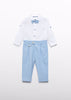 ABEL & LULA  PANTS AND SHIRT SET WITH BOW TIE