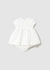 MAYORAL EMBROIDERED TULLE DRESS WITH BLOOMERS WHITE