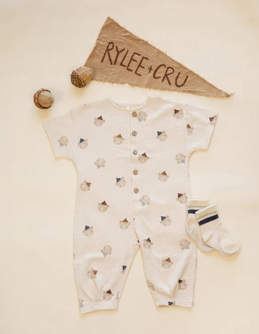 RYLEE & CRU HAYES JUMPSUIT WINTER BEARS