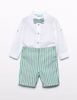 ABEL & LULA  SHORTS AND SHIRT SET WITH BOW TIE