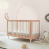 Lolly 3-in-1 Convertible Crib w/Toddler Bed Conversion in Crimson/Natural