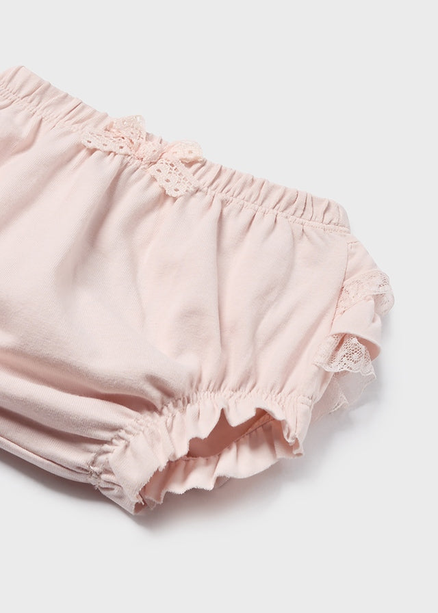 MAYORAL RUFFLED BLOOMERS - DUSTY PINK