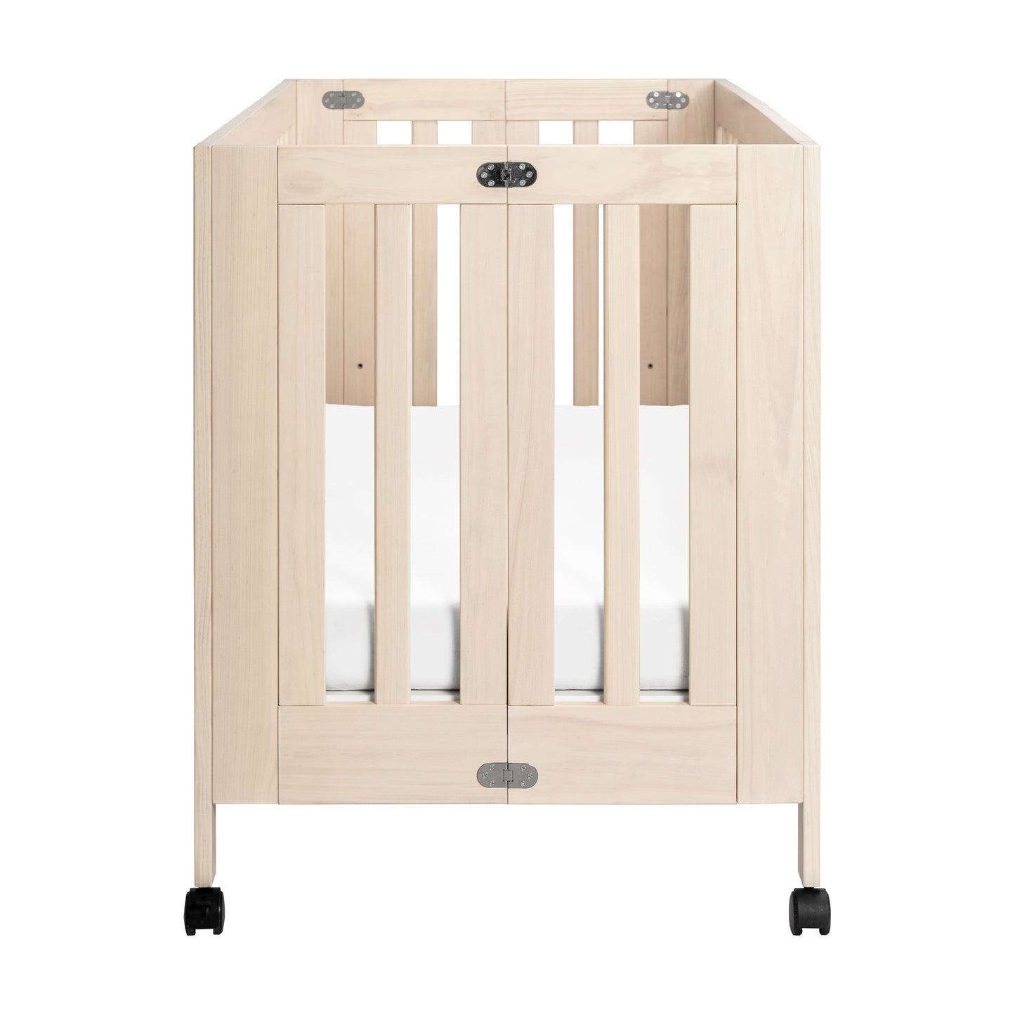 Maki Full-Size Folding Crib w/ Toddler Bed Conversion Kit in Honey