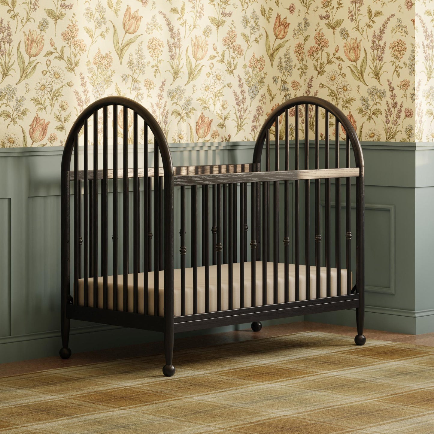 Alouette 3-in-1 Convertible Spindle Crib in Washed Pine