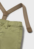 MAYORAL BOY PANTS WITH SUSPENDERS OLIVE
