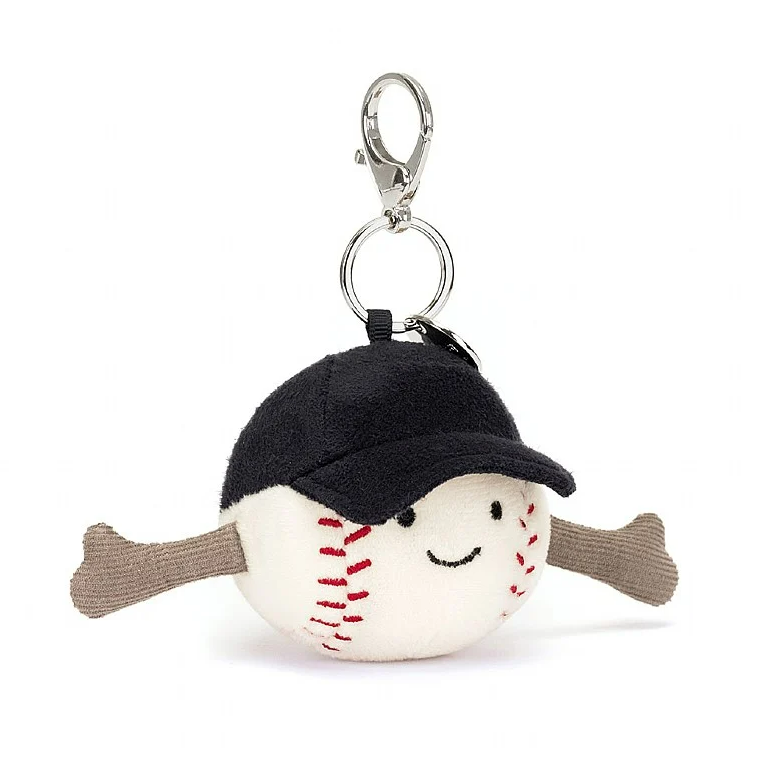 JELLYCAT AMUSEABLES SPORTS BASEBALL BAG CHARM