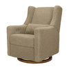 Kiwi Glider Recliner w/ Electronic Control and USB in Ivory Boucle w/Gold Base