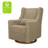 Kiwi Glider Recliner w/ Electronic Control and USB in Ivory Boucle w/Gold Base
