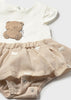 MAYORAL GIRL SKIRT AND TEDDY BEAR T-SHIRT SET