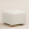 Kiwi Gliding Ottoman in Ivory Boucle w/ Gold Base