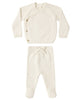 QUINCY MAE KNIT WRAP TOP + PANT SET NATURAL