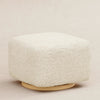 Kiwi Gliding Ottoman in Ivory Boucle w/ Gold Base