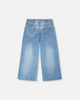 DEUX PAR DEUX WIDE LEG LIGHT BLUE DENIM JEANS