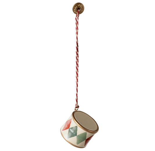 MAILEG METAL ORNAMENT, SMALL DRUM - CLASSIC GREEN