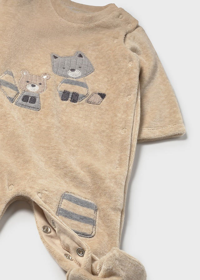 MAYORAL VELOUR ONE PIECE CEREAL HEATHER