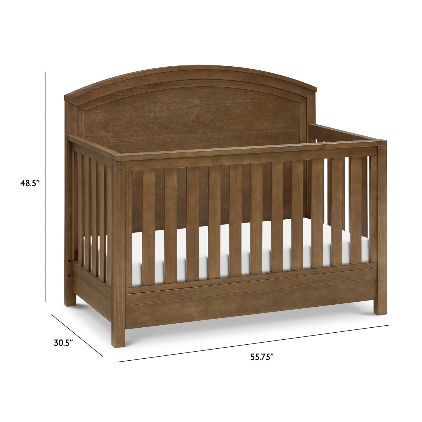 MONOGRAM BY NAMESAKE HEMSTED 4-IN-1 CONVERTIBLE CRIB WALNUT DRIFTWOOD