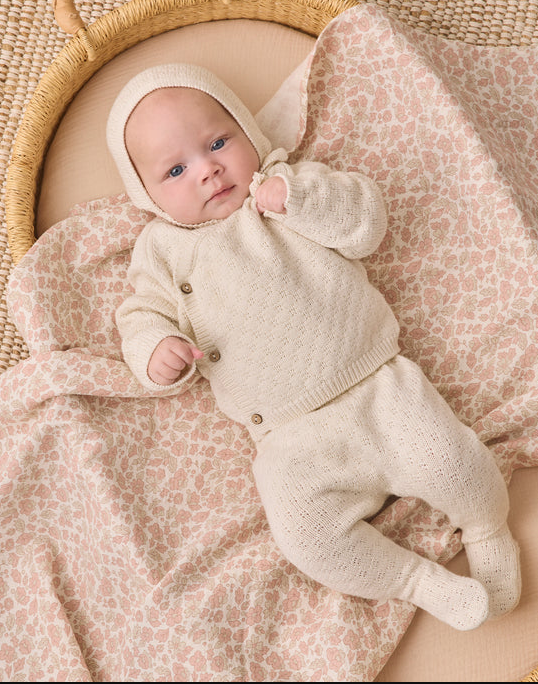 QUINCY MAE KNIT WRAP TOP + PANT SET NATURAL