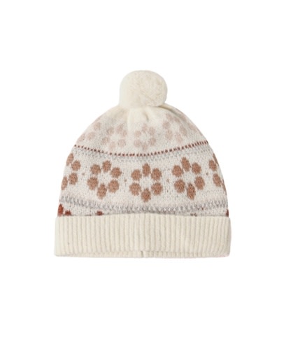 RYLEE & CRU BEANIE FLOWER FAIR ISLE