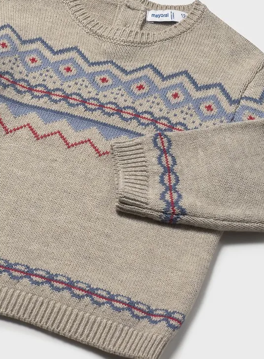 MAYORAL BABY SWEATER WITH JACQUARD PATTERN