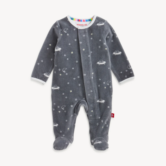 MAGNETIC ME VELOUR FOOTIE BEAR IN SPACE
