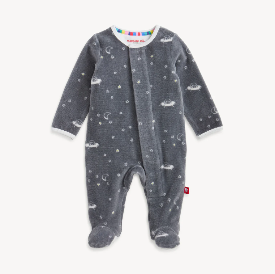 MAGNETIC ME VELOUR FOOTIE BEAR IN SPACE