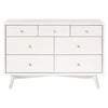 Palma 7-Drawer Double Dresser, Assembled in Warm White