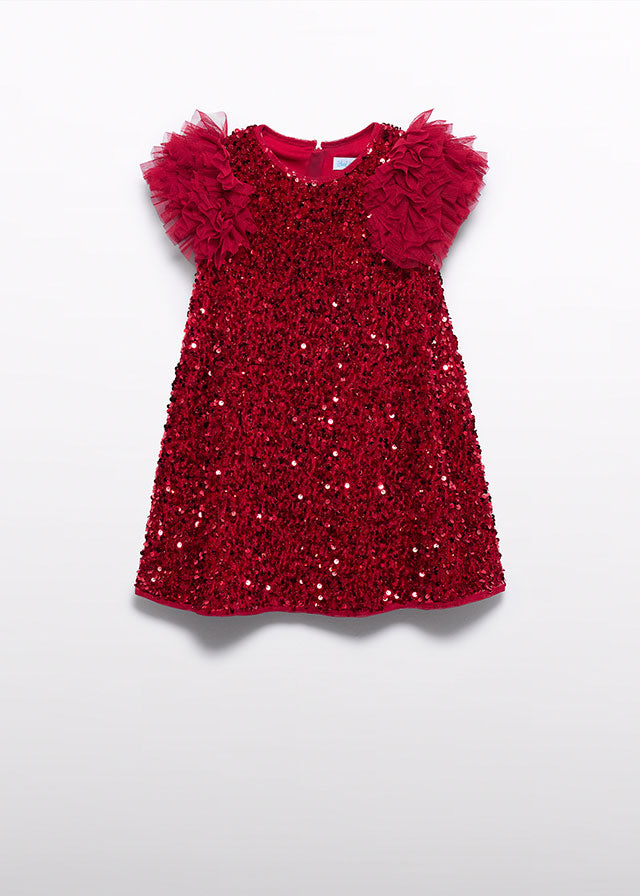 ABEL & LULA GIRL SEQUIN AND TULLE DRESS