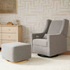 Kiwi Glider Recliner w/ Electronic Control and USB in Ivory Boucle w/Gold Base