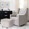 Kiwi Glider Recliner w/ Electronic Control and USB in Ivory Boucle w/Gold Base