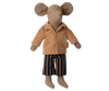 MAILEG SHIRT AND STRIPED PANTS, DAD MOUSE