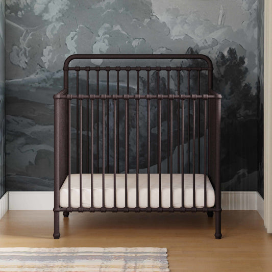 Winston 4-in-1 Convertible Mini Crib in Vintage Gold