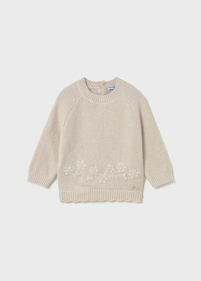MAYORAL EMBROIDERED KNIT SWEATER
