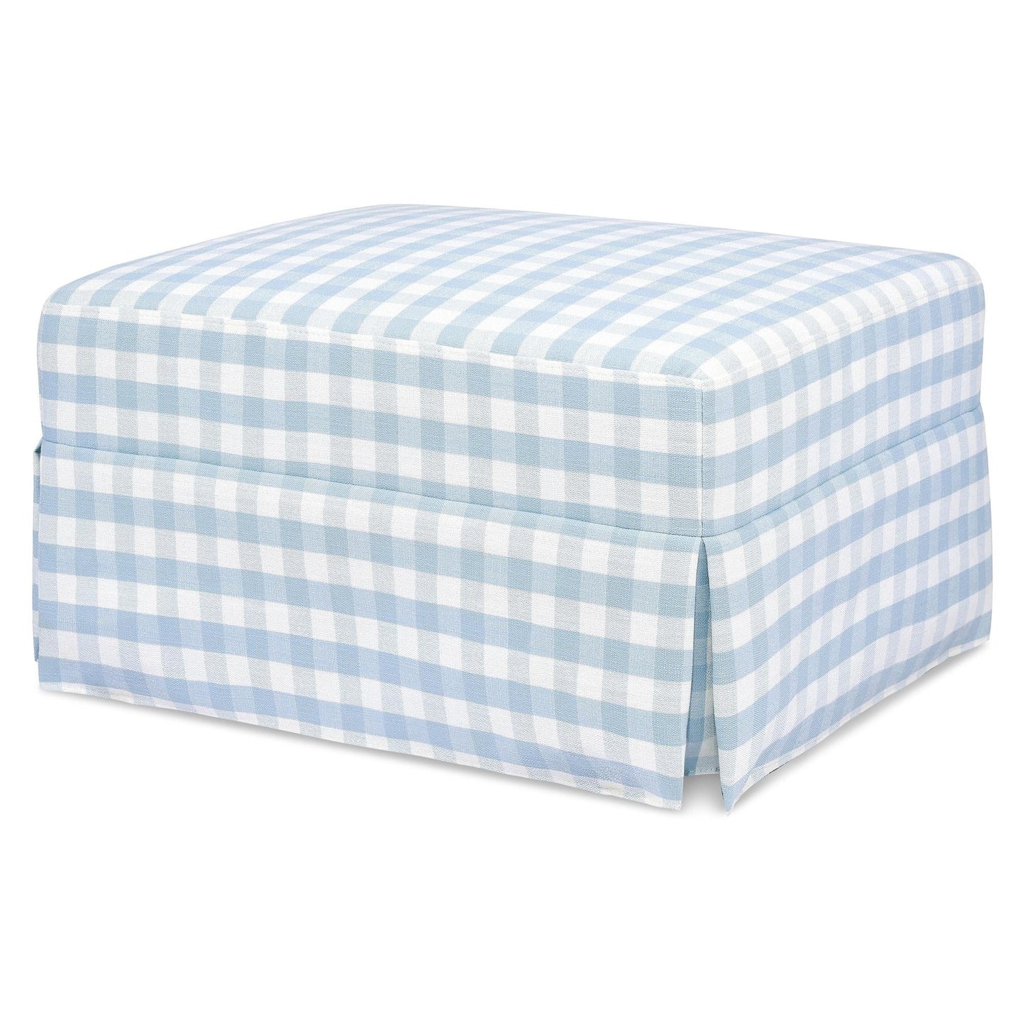 Crawford Gliding Ottoman in Tan Gingham