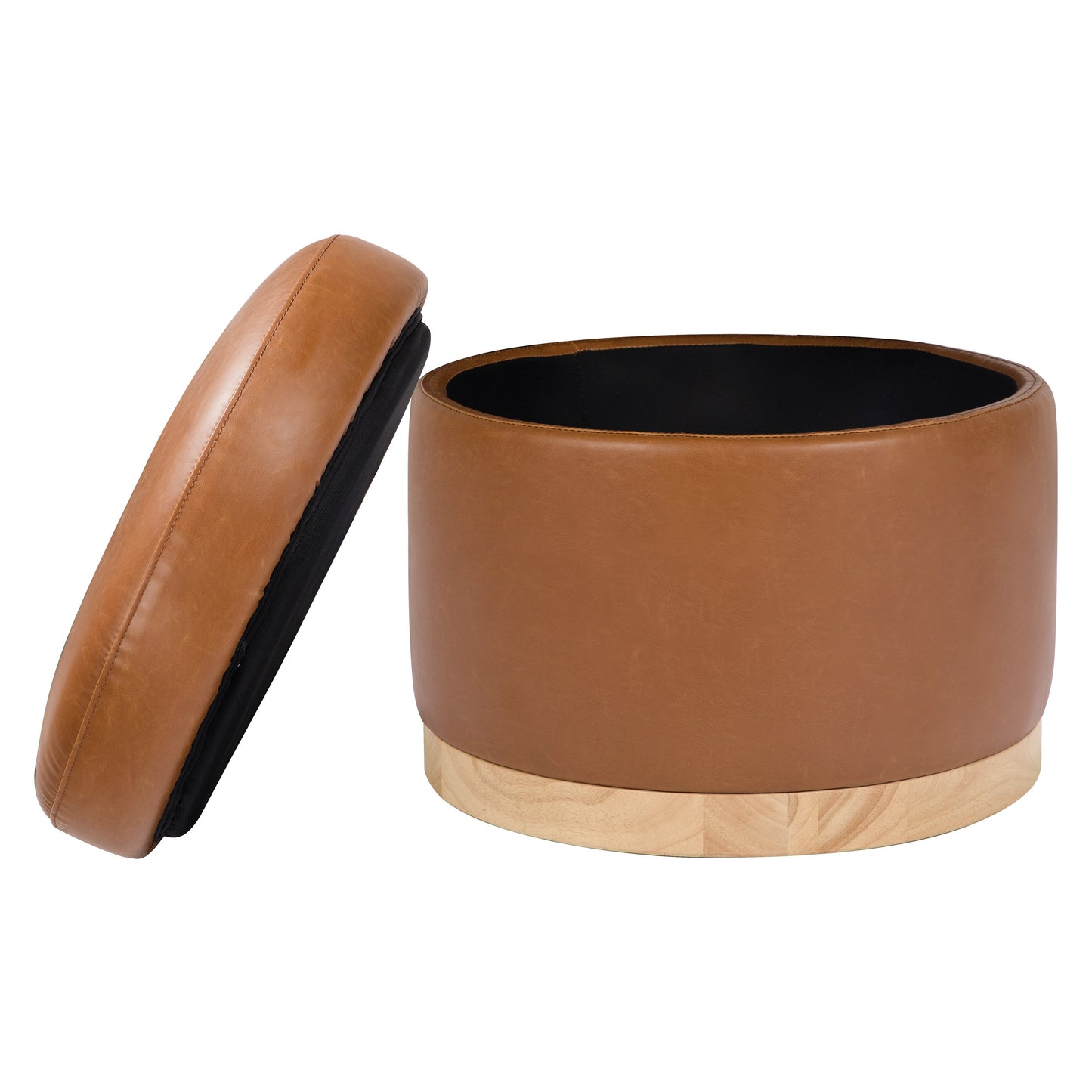 BABYLETTO NAKA STORAGE OTTOMAN IN VEGAN LEATHER