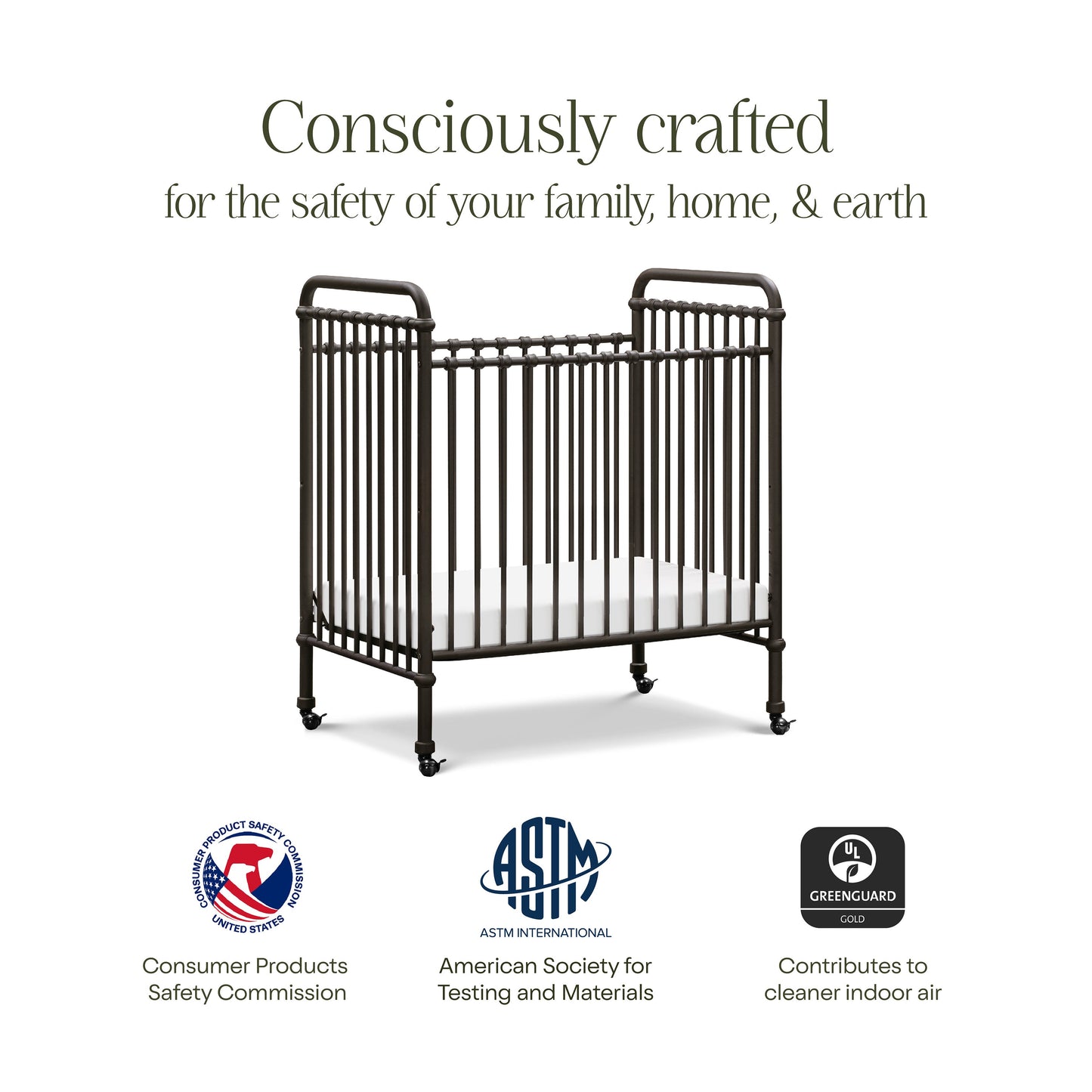 NAMESAKE ABIGAIL 3-IN-1 CONVERTIBLE MINI CRIB